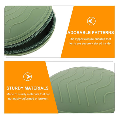 2pcs Silicone Pacifier Storage Case Featuring Zipper Design Portable Small Coin Purse for Travel and Daily Use