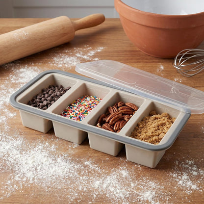 Silicone Freezer Tray with Lid - 1 Cup Soup Cube Portion Mold - 4 Compartment Freezer Molds for Freezing Broth, Sauce, and Stock, Meal Prep Pink