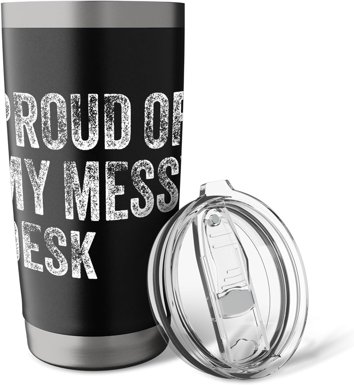 Proud Of My Messy Desk Funny Workstation Humor Stainless Steel Insulated Tumbler