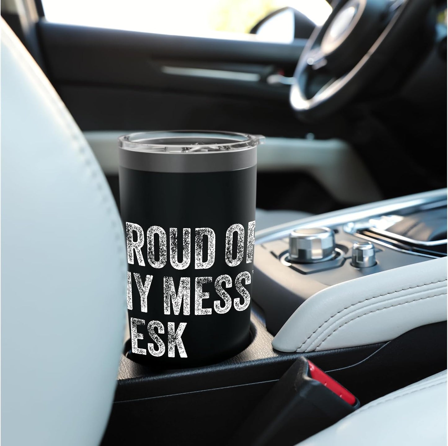 Proud Of My Messy Desk Funny Workstation Humor Stainless Steel Insulated Tumbler