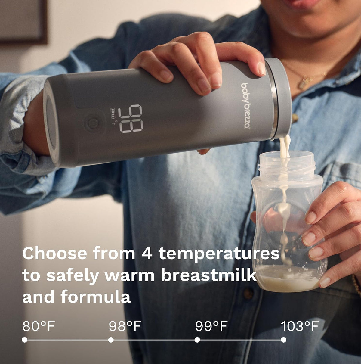 Portable Baby Bottle Warmer - Breastmilk + Formula Safe, Black