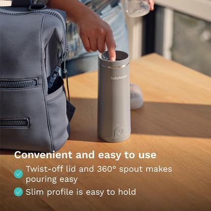 Portable Baby Bottle Warmer - Breastmilk + Formula Safe, Black