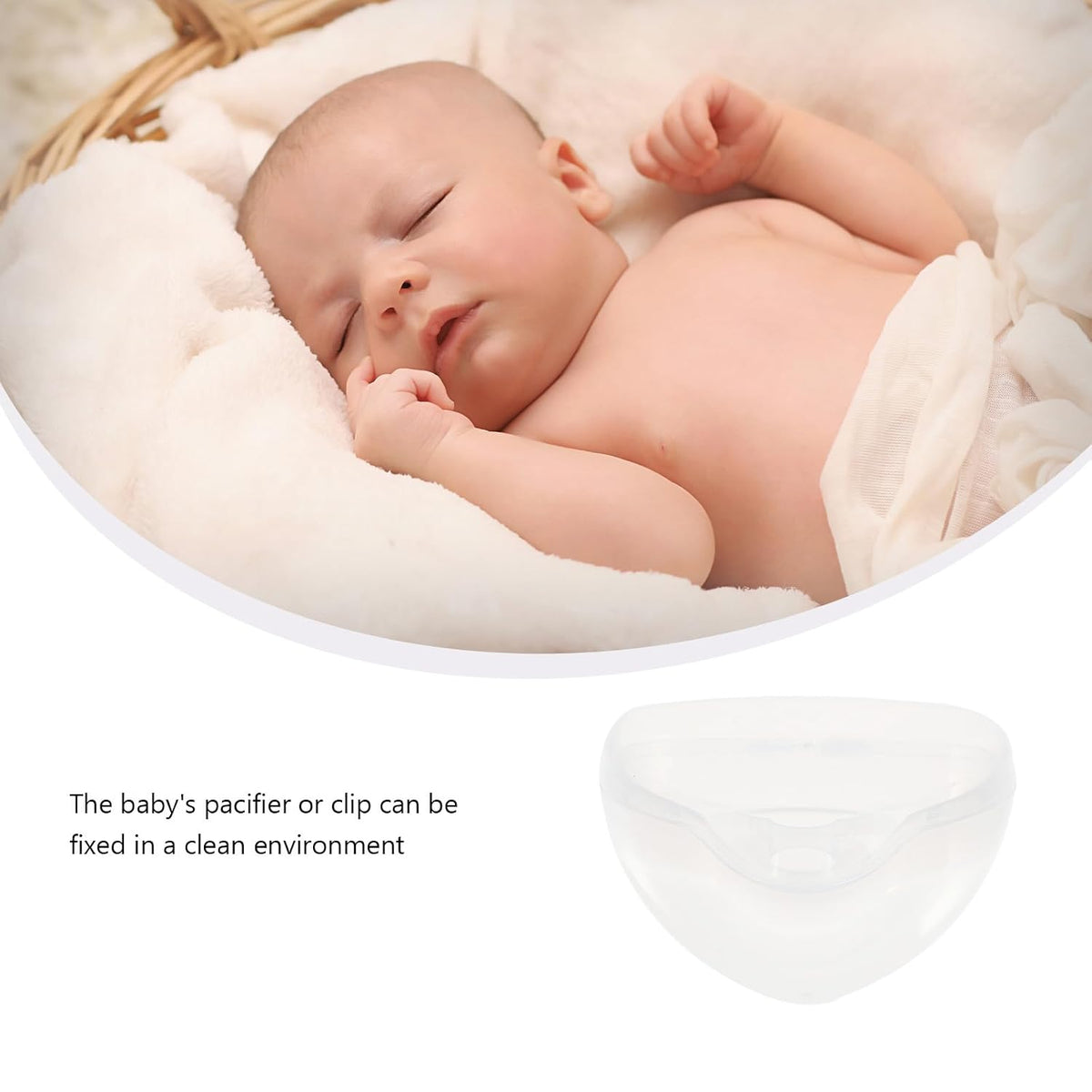Portable Storage Box with Dustproof Cover and Clip Holder for Newborns, 10pcs Protective Case Set for Care and Travel