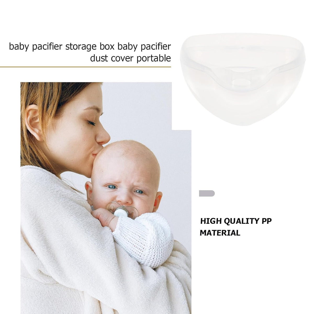 Portable Storage Box with Dustproof Cover and Clip Holder for Newborns, 10pcs Protective Case Set for Care and Travel