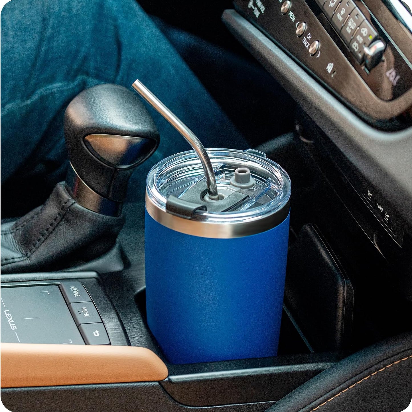 20oz Tumbler Lids, Replacement Lid for 20 oz Yeti Tumbler, Old Style RTIC | 2 Pack Spill-proof Cup Lids, Straw Friendly, BPA-Free, for Commute, Office and Camping (Black)