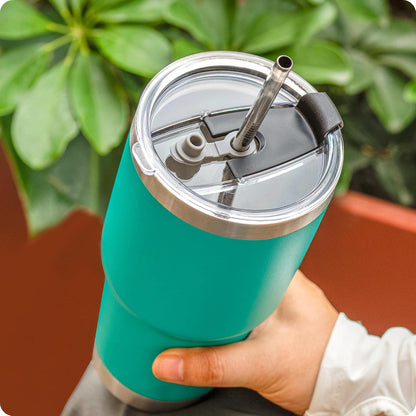 20oz Tumbler Lids, Replacement Lid for 20 oz Yeti Tumbler, Old Style RTIC | 2 Pack Spill-proof Cup Lids, Straw Friendly, BPA-Free, for Commute, Office and Camping (Black)