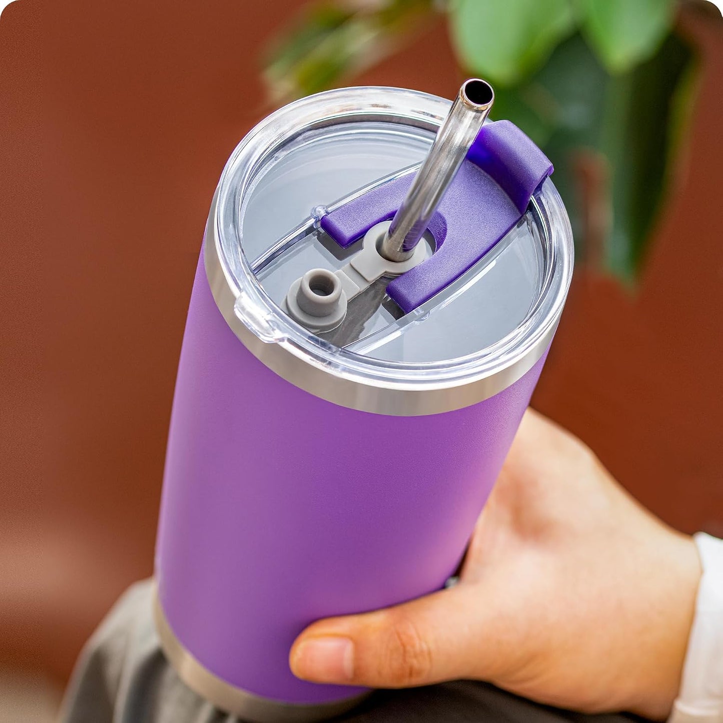 20oz Tumbler Lids, Replacement Lid for 20 oz Yeti Tumbler, Old Style RTIC | 2 Pack Spill-proof Cup Lids, Straw Friendly, BPA-Free, for Commute, Office and Camping (Black)