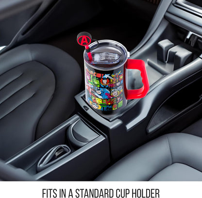 Coca-Cola Diet Coke Vertical, Stainless Steel Tumbler, 40oz | Ribbon, Includes Handle, Double Walled, Straw, Fits in Cup Holder, 1.18 Liters