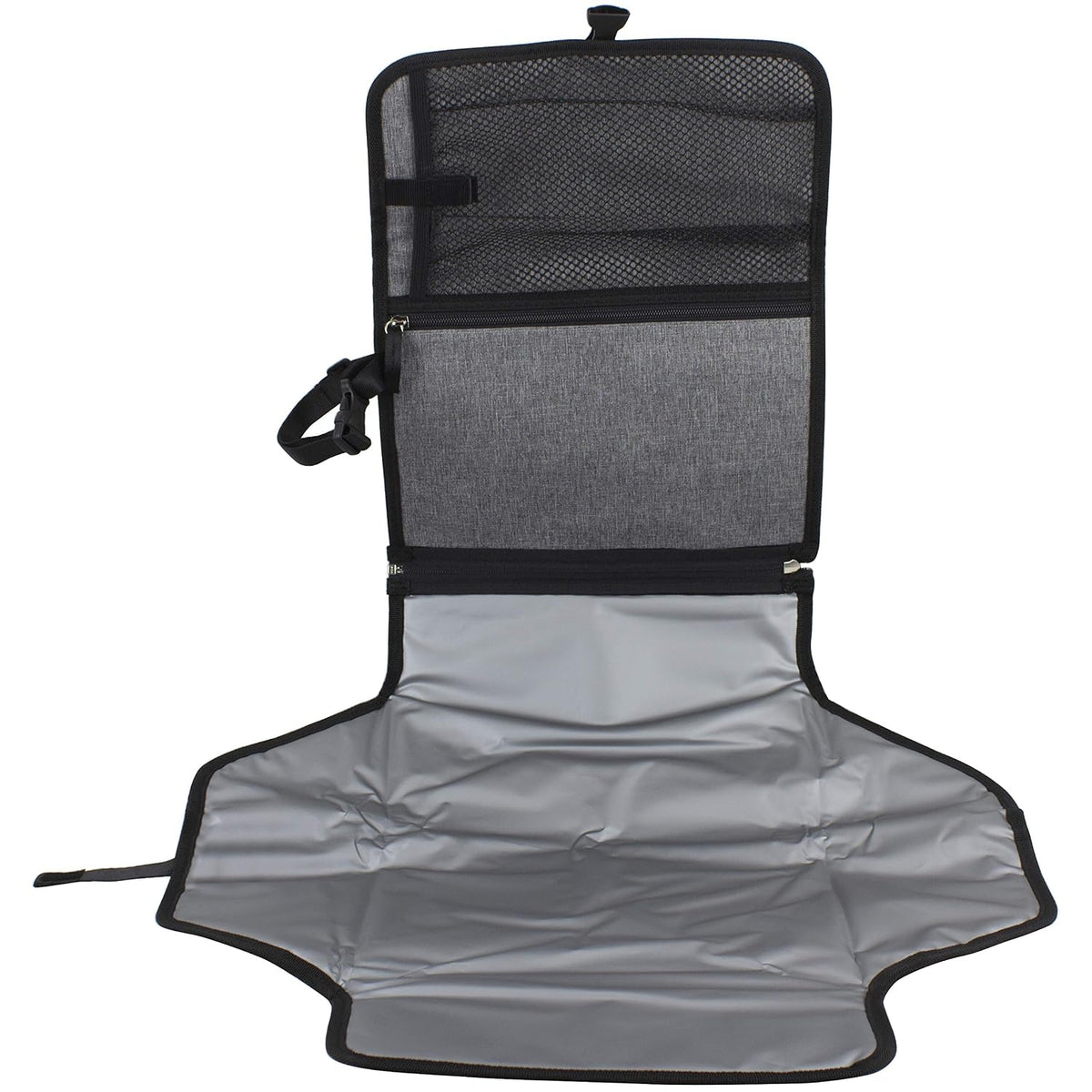 Baby Portable Water Resistant Diaper Changing Pad & Diaper Changing Kit Travel Bag Baby Station On The Go, Purple Chambray