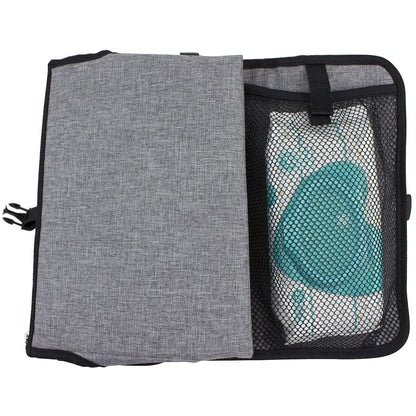 Baby Portable Water Resistant Diaper Changing Pad & Diaper Changing Kit Travel Bag Baby Station On The Go, Purple Chambray