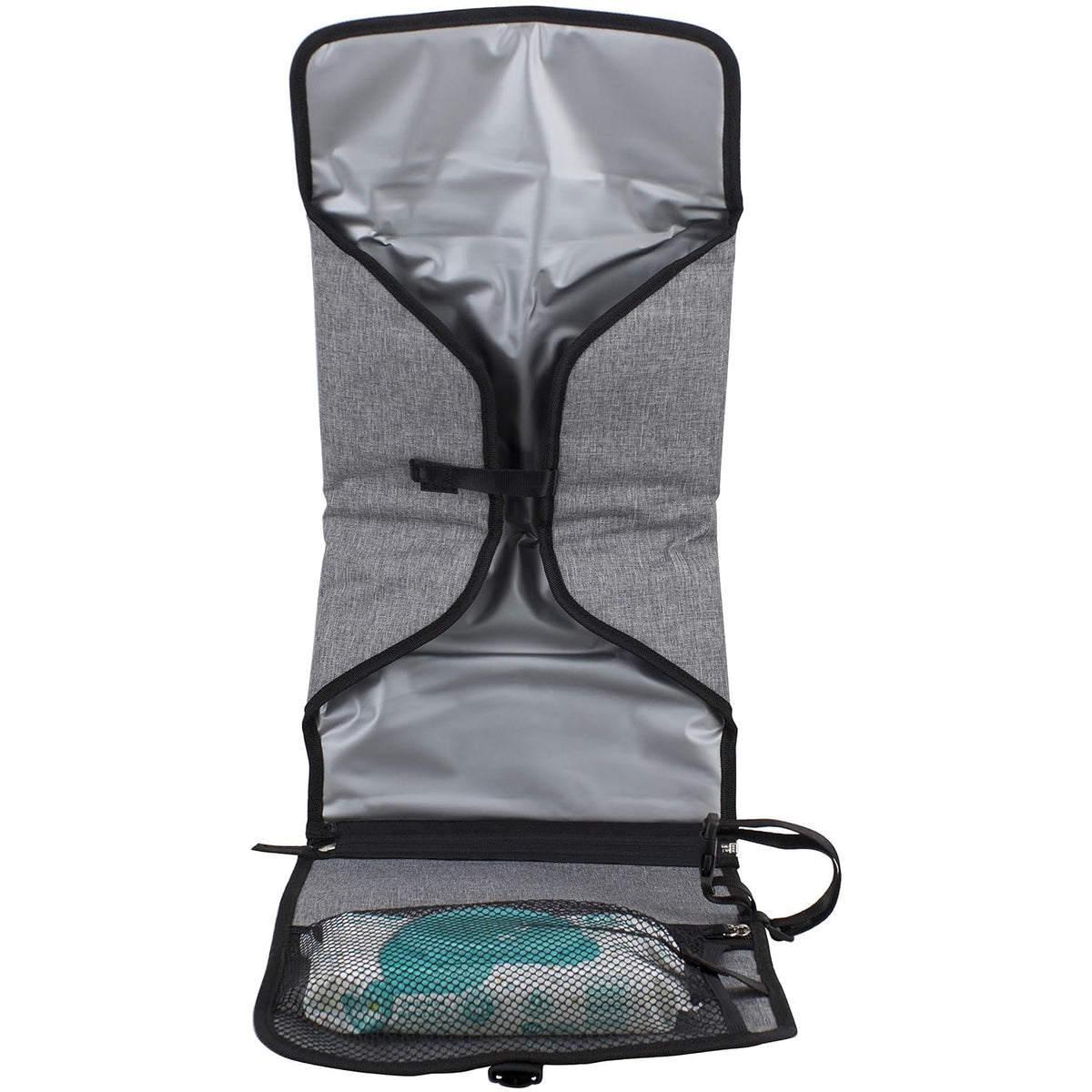 Baby Portable Water Resistant Diaper Changing Pad & Diaper Changing Kit Travel Bag Baby Station On The Go, Purple Chambray