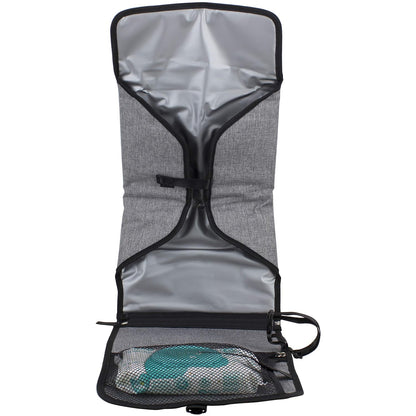 Baby Portable Water Resistant Diaper Changing Pad & Diaper Changing Kit Travel Bag Baby Station On The Go, Purple Chambray