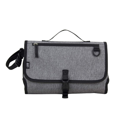 Baby Portable Water Resistant Diaper Changing Pad & Diaper Changing Kit Travel Bag Baby Station On The Go, Purple Chambray
