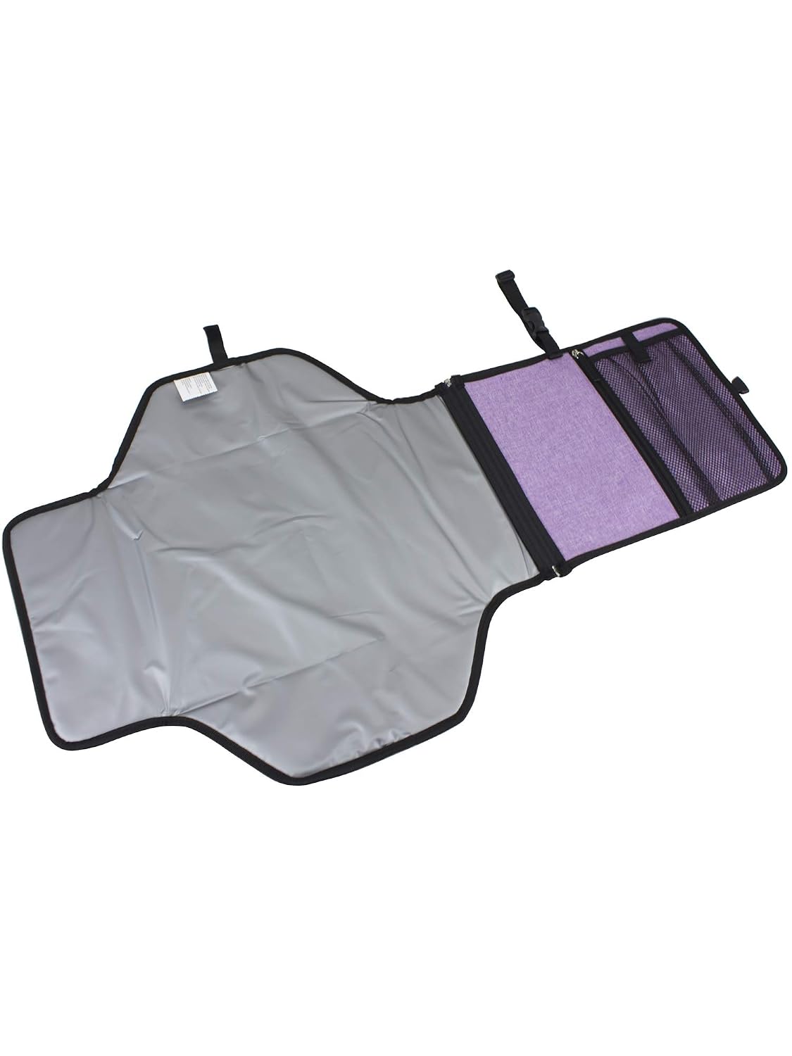 Baby Portable Water Resistant Diaper Changing Pad & Diaper Changing Kit Travel Bag Baby Station On The Go, Purple Chambray