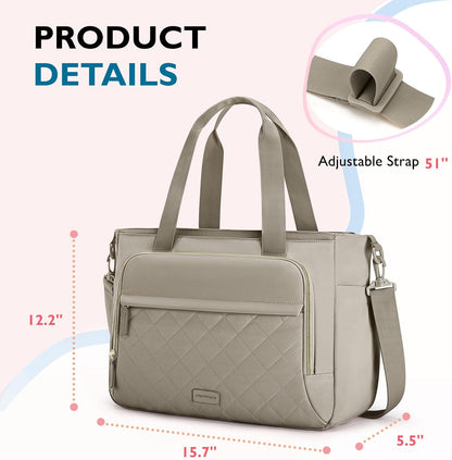 Diaper Bag Tote Small Baby Bag with Insulated Pockets, Lightweight Mommy Tote with Stroller Straps, Nurse Gym Travel