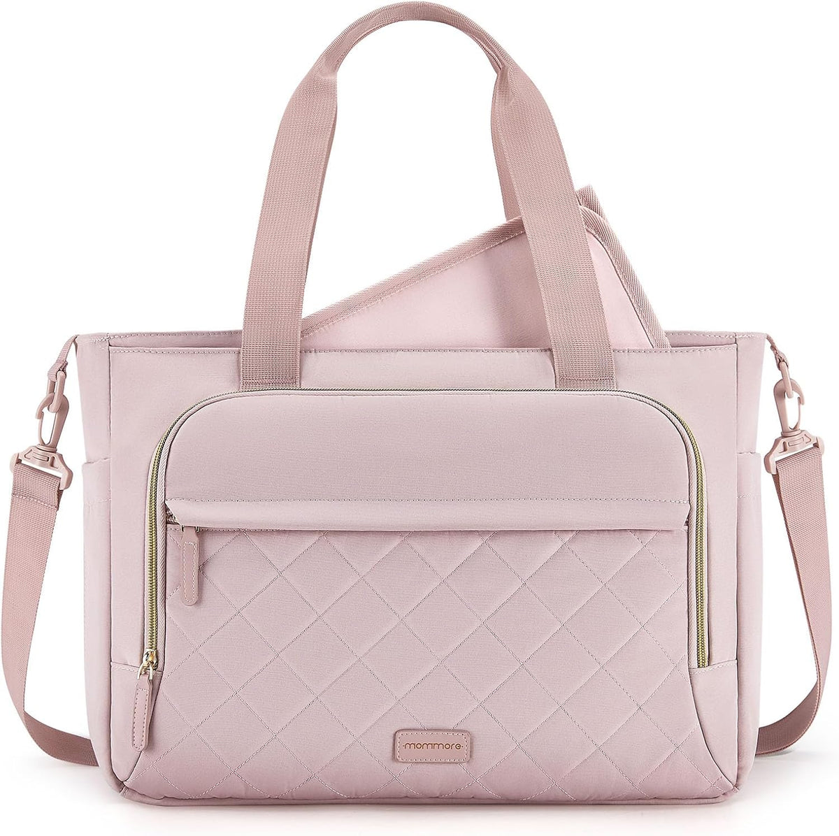 Diaper Bag Tote Small Baby Bag with Insulated Pockets, Lightweight Mommy Tote with Stroller Straps, Nurse Gym Travel