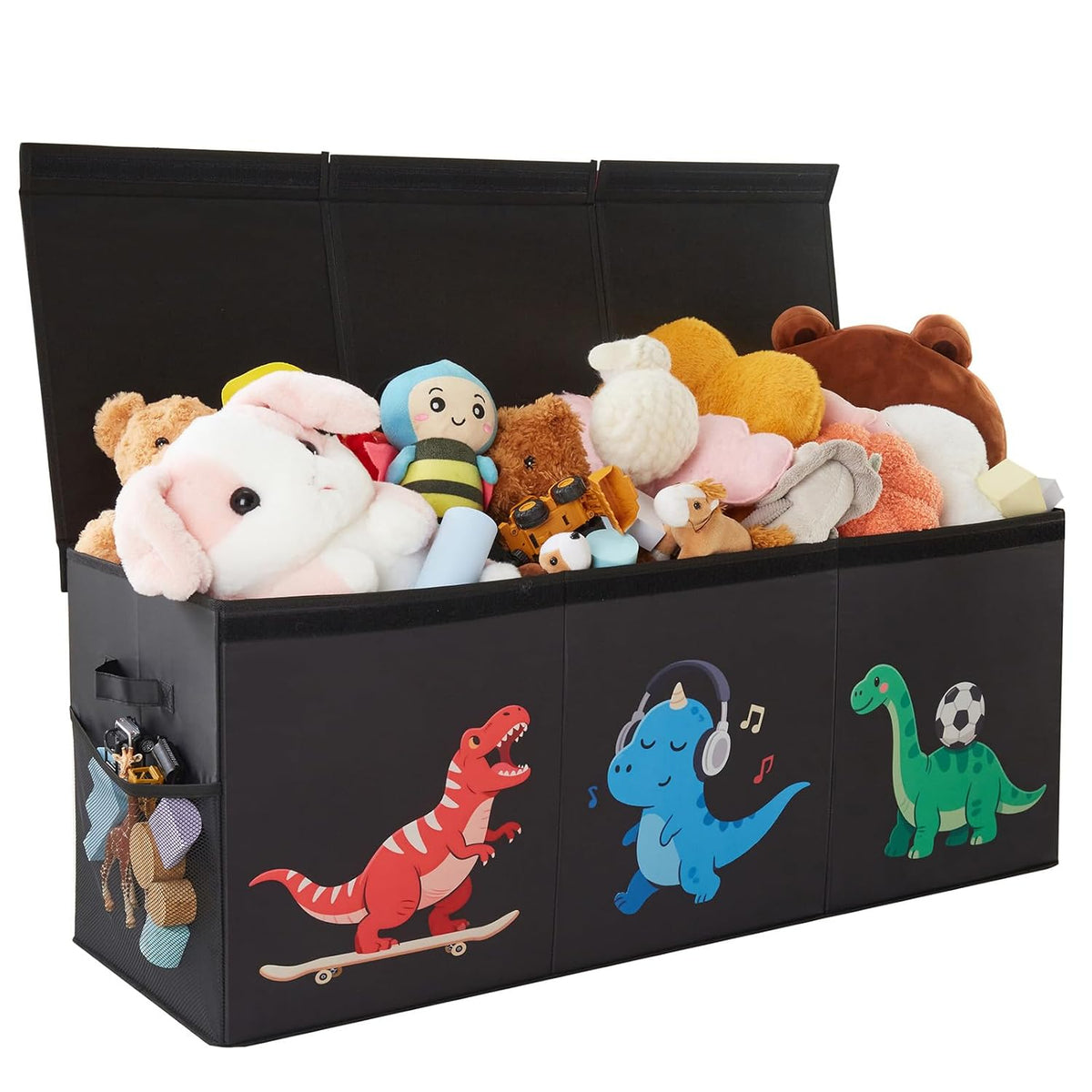Extra Large Toy Box with Lid,Collapsible Toy Storage Chest,Beige