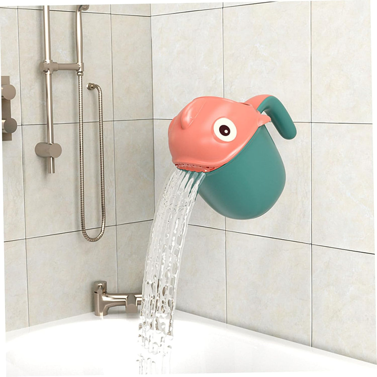 Baby Shower Head Wash Cup for Children Waterfall Rinsing Bath Cup, Watering Flowers and Brushing Accessory Shower BathAccessoire Bebe
