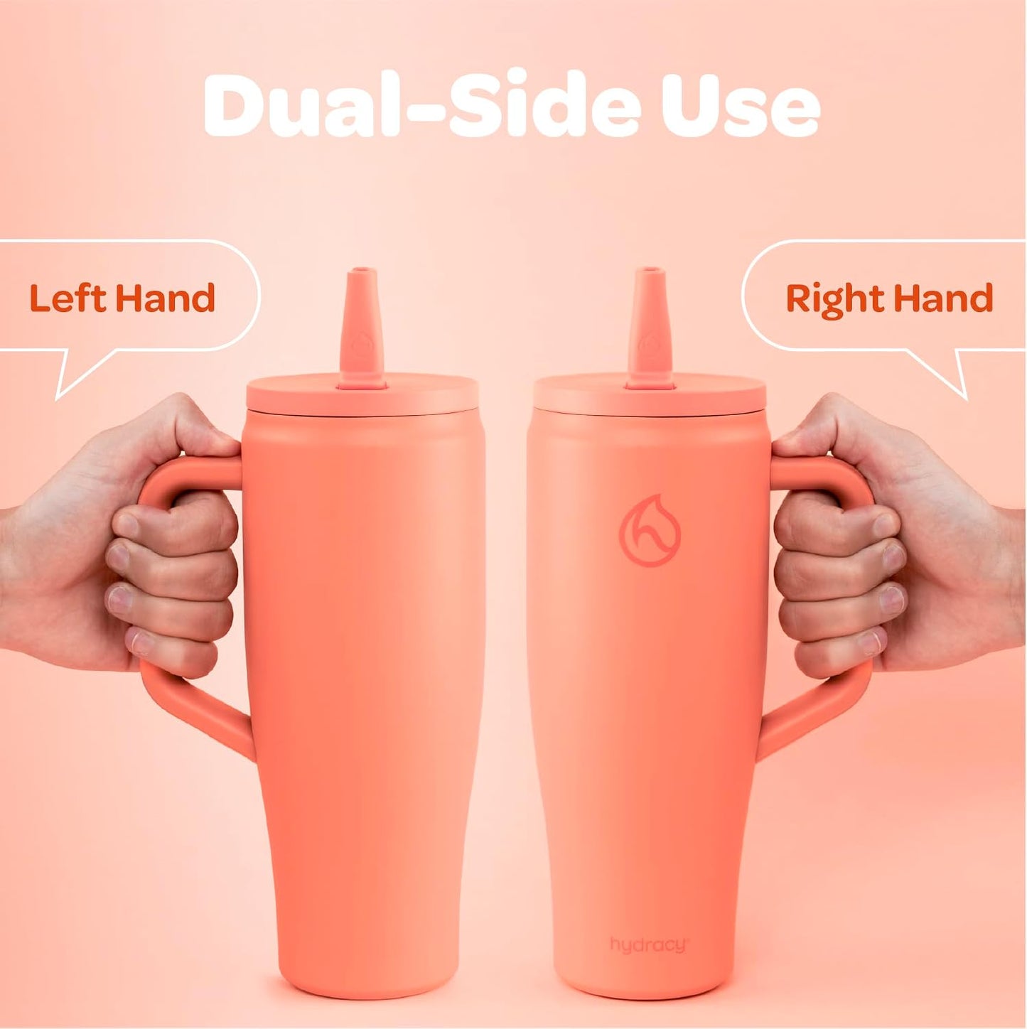 Soulmate Tumbler with Handle & Straw-Leakproof Insulated Cup 40oz | Stainless Steel Travel Mug with BPA-Free Flip Top Lid,Dishwasher Safe,Keeps Cold 24 Hours,Cup Holder Friendly