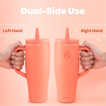 Soulmate Tumbler with Handle & Straw-Leakproof Insulated Cup 40oz | Stainless Steel Travel Mug with BPA-Free Flip Top Lid,Dishwasher Safe,Keeps Cold 24 Hours,Cup Holder Friendly