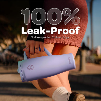 Soulmate Tumbler with Handle & Straw-Leakproof Insulated Cup 40oz | Stainless Steel Travel Mug with BPA-Free Flip Top Lid,Dishwasher Safe,Keeps Cold 24 Hours,Cup Holder Friendly