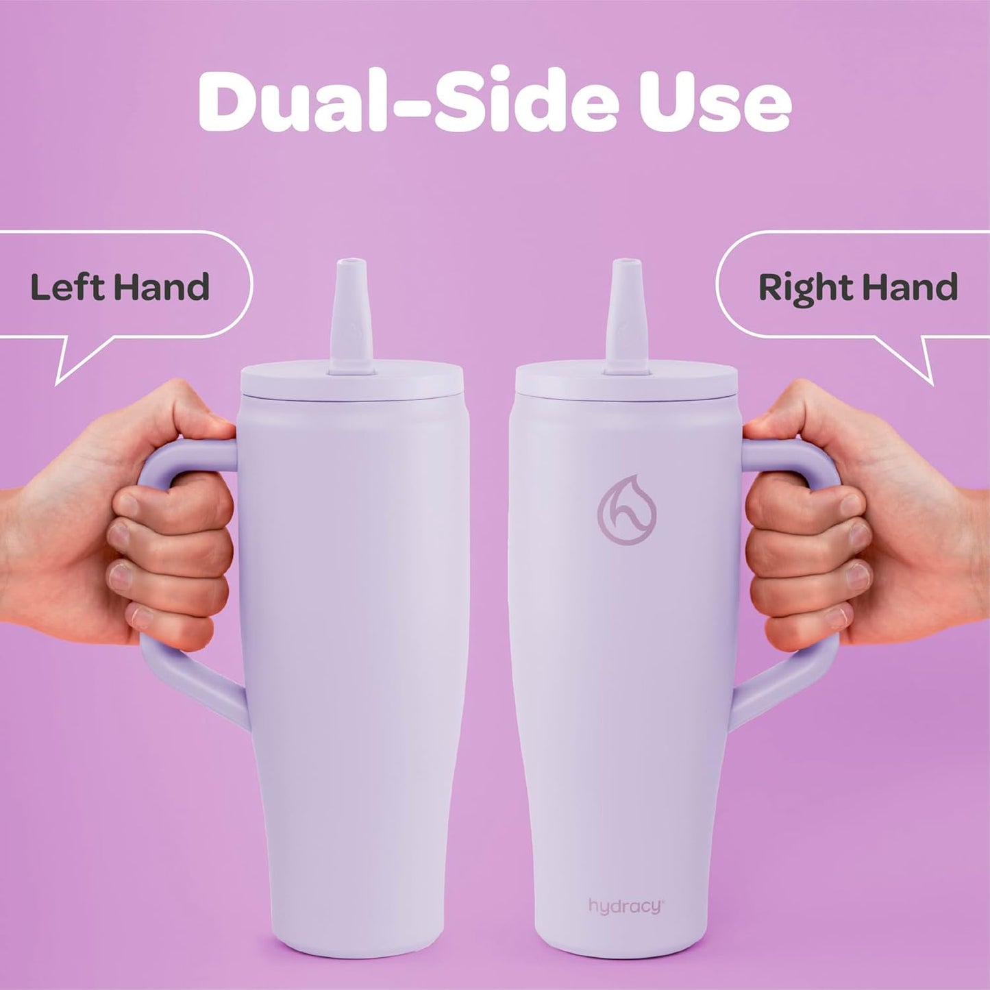 Soulmate Tumbler with Handle & Straw-Leakproof Insulated Cup 40oz | Stainless Steel Travel Mug with BPA-Free Flip Top Lid,Dishwasher Safe,Keeps Cold 24 Hours,Cup Holder Friendly