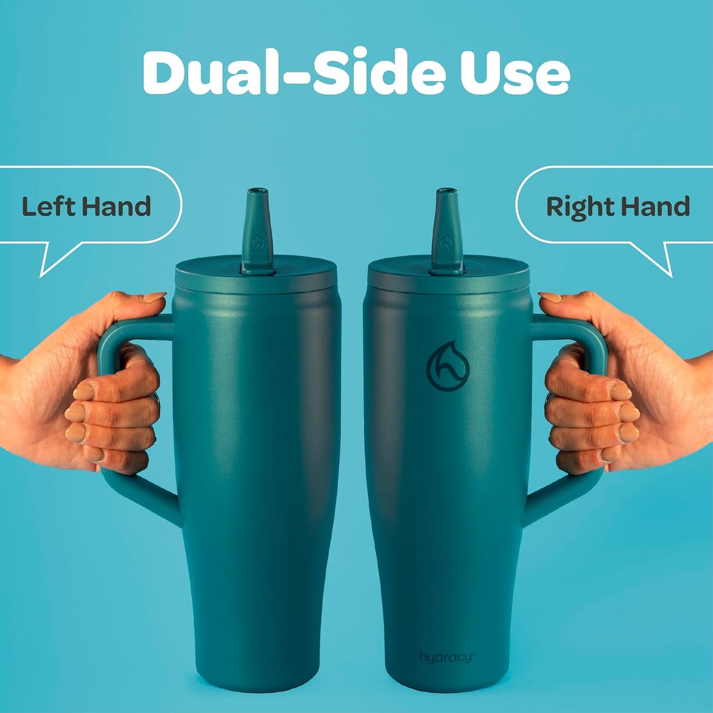 Soulmate Tumbler with Handle & Straw-Leakproof Insulated Cup 40oz | Stainless Steel Travel Mug with BPA-Free Flip Top Lid,Dishwasher Safe,Keeps Cold 24 Hours,Cup Holder Friendly