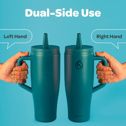 Soulmate Tumbler with Handle & Straw-Leakproof Insulated Cup 40oz | Stainless Steel Travel Mug with BPA-Free Flip Top Lid,Dishwasher Safe,Keeps Cold 24 Hours,Cup Holder Friendly