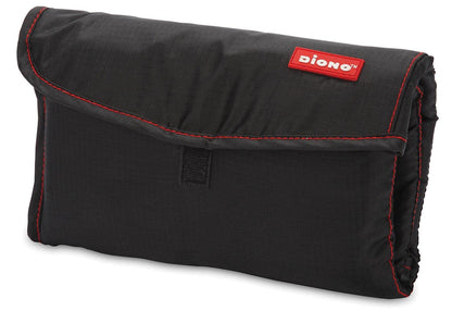 Change 'n Go Baby Diaper Changing Mat, Portable, Lightweight Travel Diaper Station Kit with Waterproof Cushioned Pad, Black (Pack of 2)