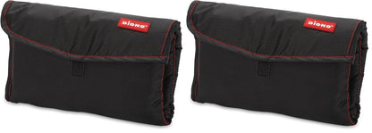 Change 'n Go Baby Diaper Changing Mat, Portable, Lightweight Travel Diaper Station Kit with Waterproof Cushioned Pad, Black (Pack of 2)