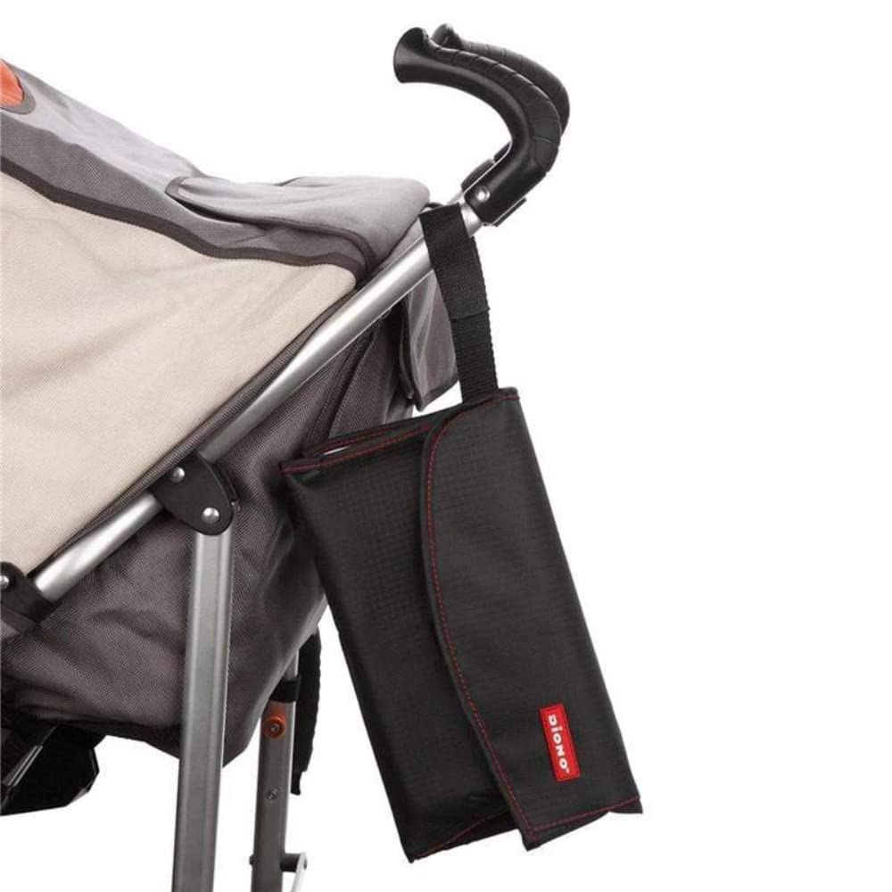 Change 'n Go Baby Diaper Changing Mat, Portable, Lightweight Travel Diaper Station Kit with Waterproof Cushioned Pad, Black (Pack of 2)