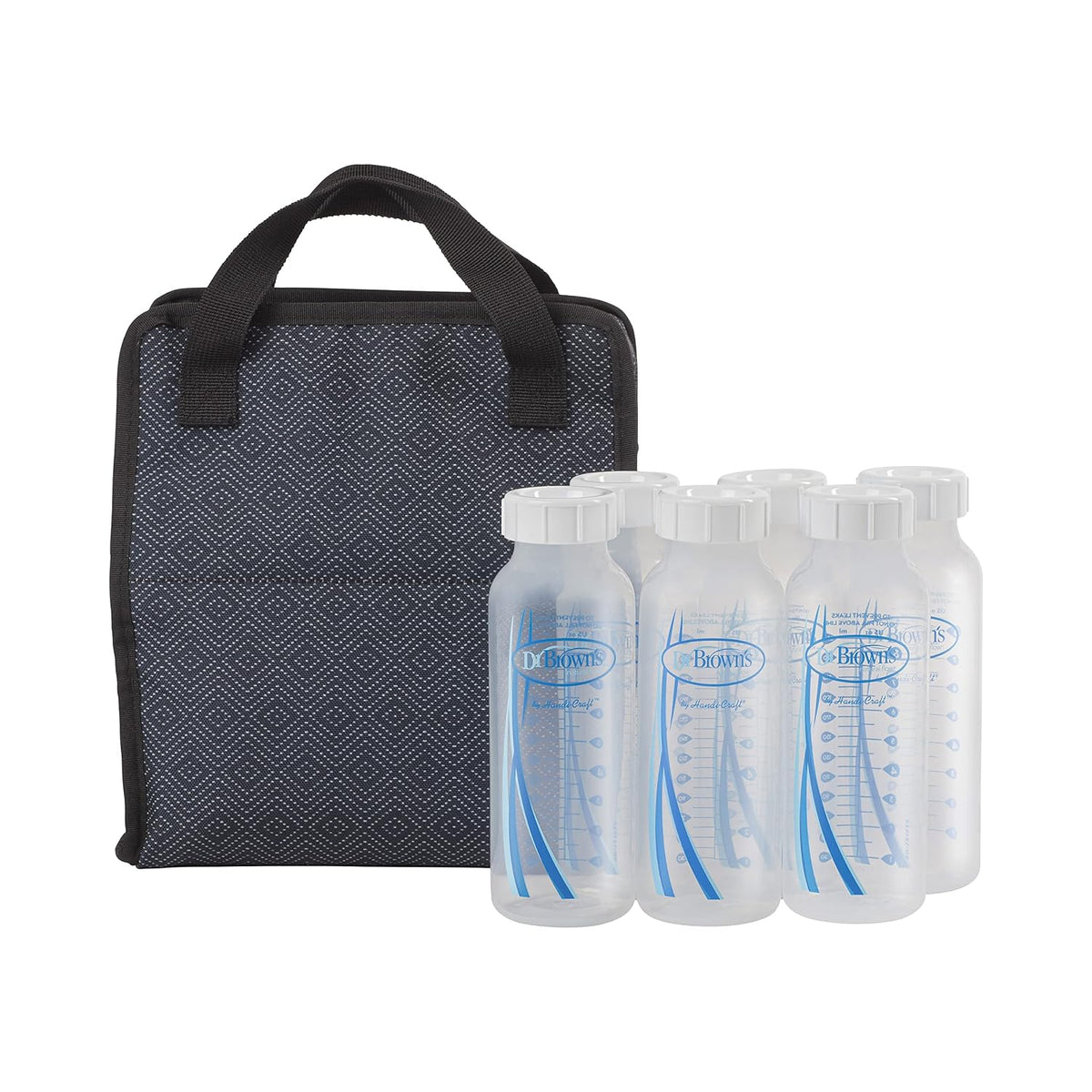 Fold & Freeze Bottle Tote, Breastfeeding Essential Cooler Bag, 6 Baby Bottles Milk Storage - Multicolor