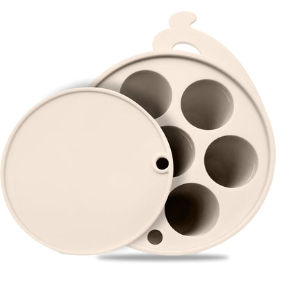 Mini Freezer Tray, Breastmilk Popsicle Molds for Cooling Relief, BPA Free Silicone Feeder for Safe Infant Self Feeding, 4 Month+ (Beige)