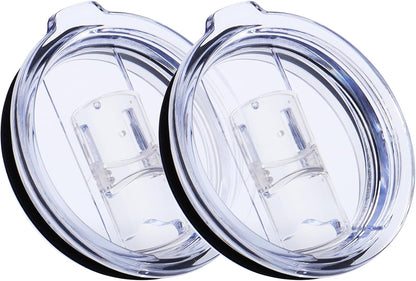 Splash Proof Lids Covers for 20 Oz Yeti Rambler Ozark Trail Tumbler and More Travel Cup, Also Fit for Yeti 10 Oz Lowball, 2 Pack