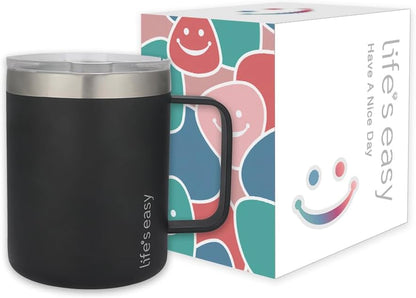 20oz Stainless Steel Mug w/Handle - Double Wall Insulated Travel Tumbler w/Flip Lid - Leak Proof Tumbler-Thermal Cup for Coffee, Tea & More - Keep Hot & Cold Drinks (Mint Green, 20 oz)