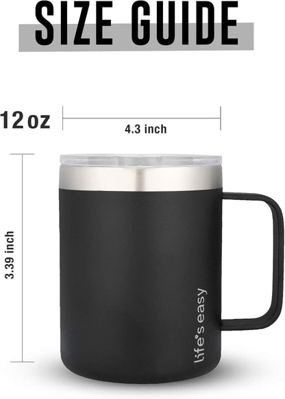 20oz Stainless Steel Mug w/Handle - Double Wall Insulated Travel Tumbler w/Flip Lid - Leak Proof Tumbler-Thermal Cup for Coffee, Tea & More - Keep Hot & Cold Drinks (Mint Green, 20 oz)