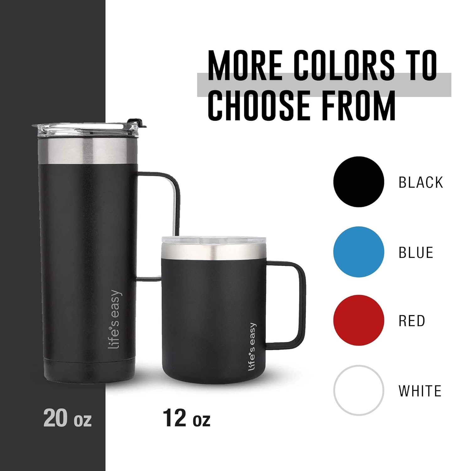 20oz Stainless Steel Mug w/Handle - Double Wall Insulated Travel Tumbler w/Flip Lid - Leak Proof Tumbler-Thermal Cup for Coffee, Tea & More - Keep Hot & Cold Drinks (Mint Green, 20 oz)