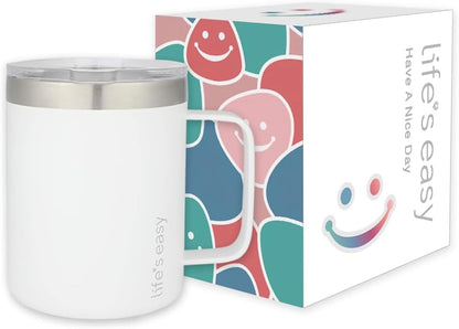 20oz Stainless Steel Mug w/Handle - Double Wall Insulated Travel Tumbler w/Flip Lid - Leak Proof Tumbler-Thermal Cup for Coffee, Tea & More - Keep Hot & Cold Drinks (Mint Green, 20 oz)
