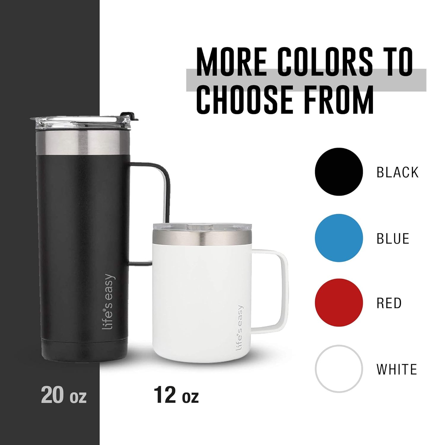 20oz Stainless Steel Mug w/Handle - Double Wall Insulated Travel Tumbler w/Flip Lid - Leak Proof Tumbler-Thermal Cup for Coffee, Tea & More - Keep Hot & Cold Drinks (Mint Green, 20 oz)