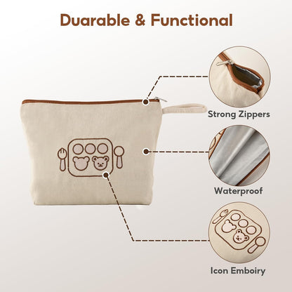 7PCs Diaper Bag Organizer Pouches for Baby Kids Travel Essential Storage, Large Waterproof and Zipped Baby Packing Cubes