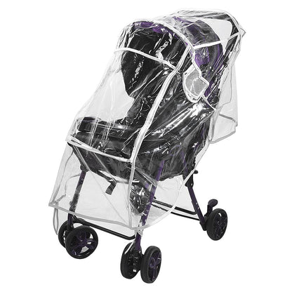 Clear Breathable Stroller Rain Cover EVA Half-Open Windproof Weather Travel Accessories Compatible with Most Standard Strollers