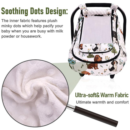 Waterproof Baby Car Seat Cover, Infant Car Seat Cover Canopy for Boy Girls