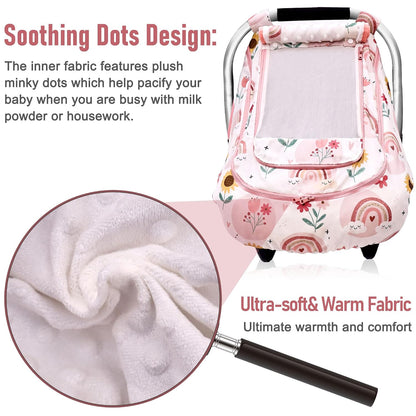 Waterproof Baby Car Seat Cover, Infant Car Seat Cover Canopy for Boy Girls