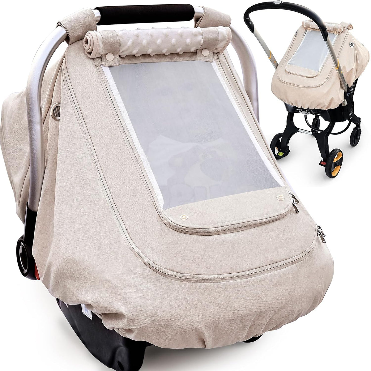Waterproof Baby Car Seat Cover, Infant Car Seat Cover Canopy for Boy Girls