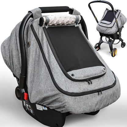 Waterproof Baby Car Seat Cover, Infant Car Seat Cover Canopy for Boy Girls