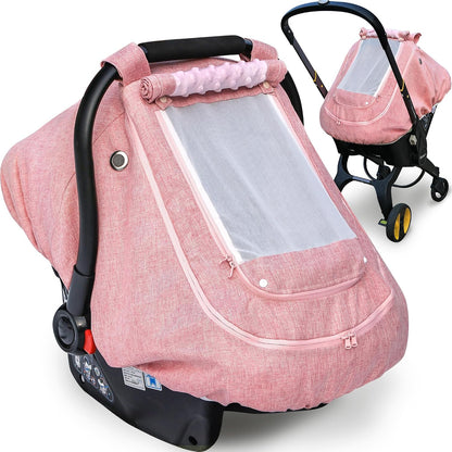 Waterproof Baby Car Seat Cover, Infant Car Seat Cover Canopy for Boy Girls