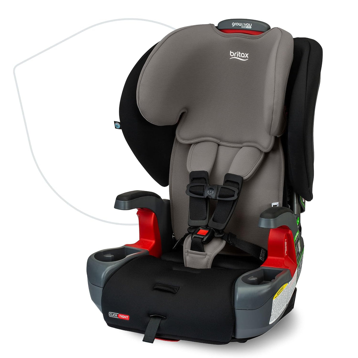 Grow with You ClickTight Harness-2-Booster Car Seat, Cool N Dry - Cool Flow Moisture Wicking Fabric