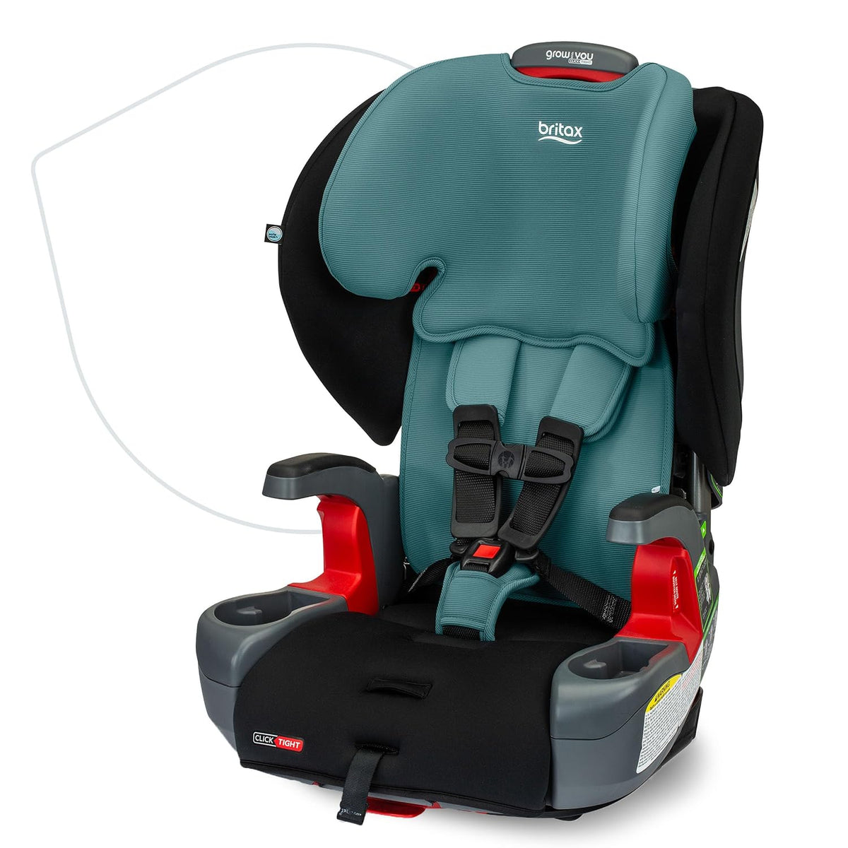 Grow with You ClickTight Harness-2-Booster Car Seat, Cool N Dry - Cool Flow Moisture Wicking Fabric