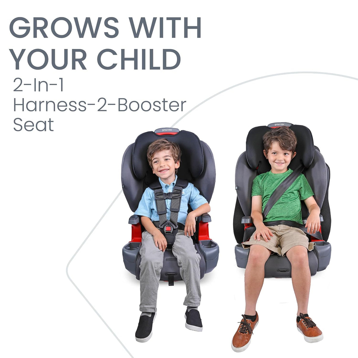 Grow with You ClickTight Harness-2-Booster Car Seat, Cool N Dry - Cool Flow Moisture Wicking Fabric
