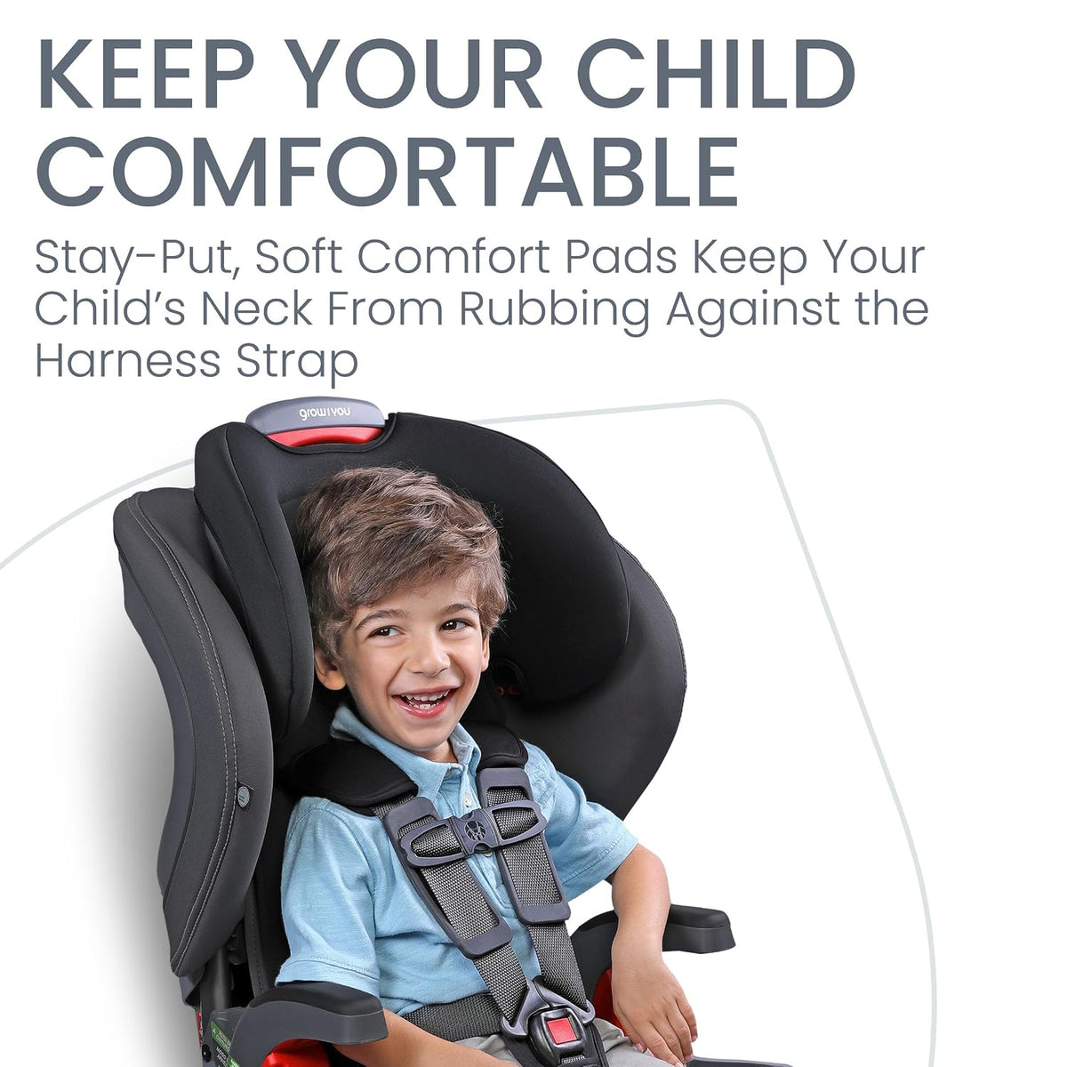 Grow with You ClickTight Harness-2-Booster Car Seat, Cool N Dry - Cool Flow Moisture Wicking Fabric